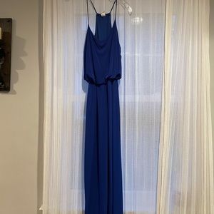 Blue racer back jumpsuit